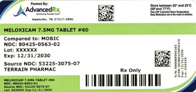 Meloxicam 7.5mg #60 (Meloxicam 7.5mg 80425 0563 02)